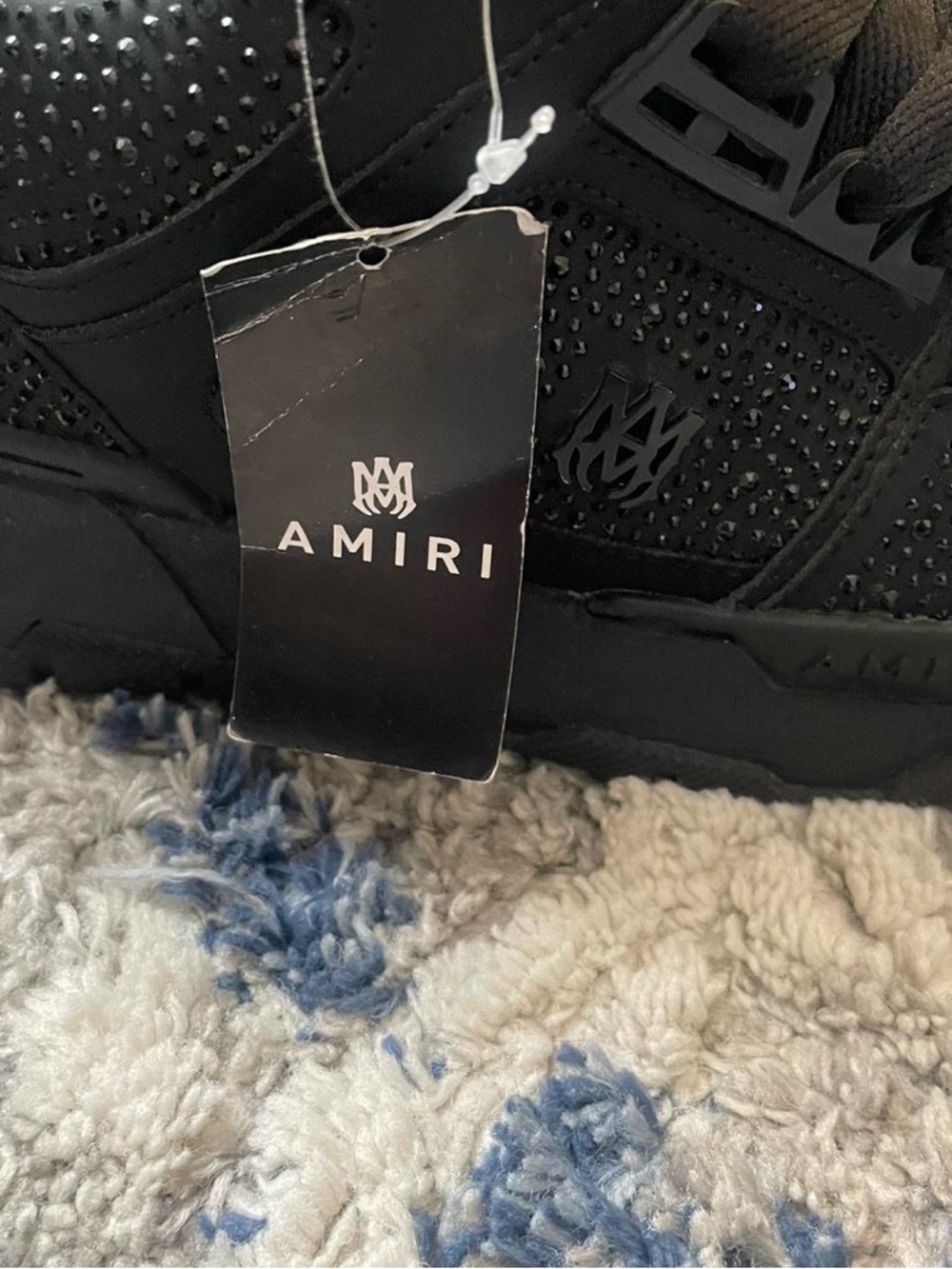 AMIRI Black Leather High-Top Sneaker